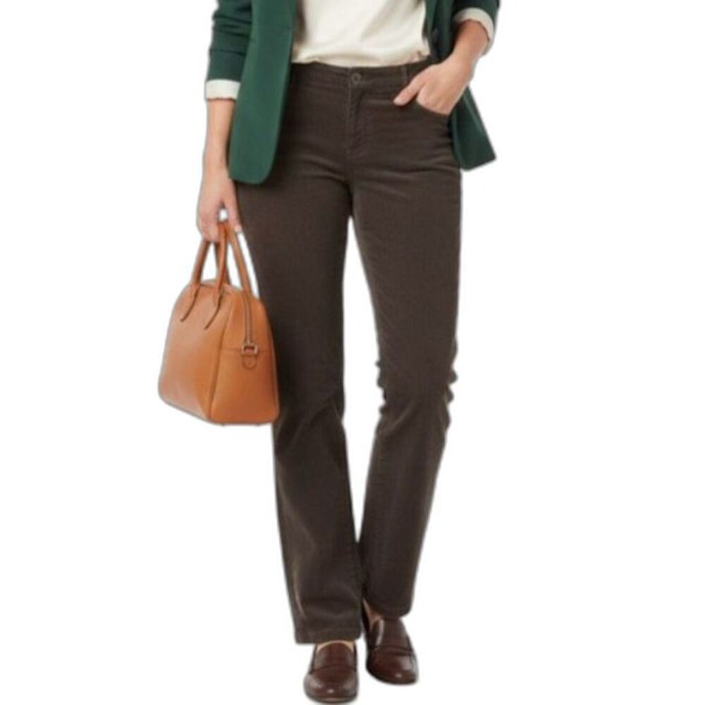 Brooks Brothers Women's Dark Brown Fine Wale Baby Bootcut Corduroy Pants Size 16